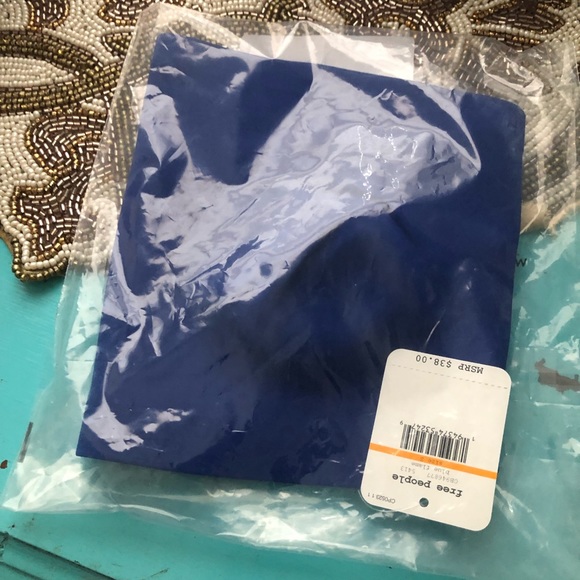 Free People Nina Bandeau Blue Flame NWT S - Picture 4 of 4